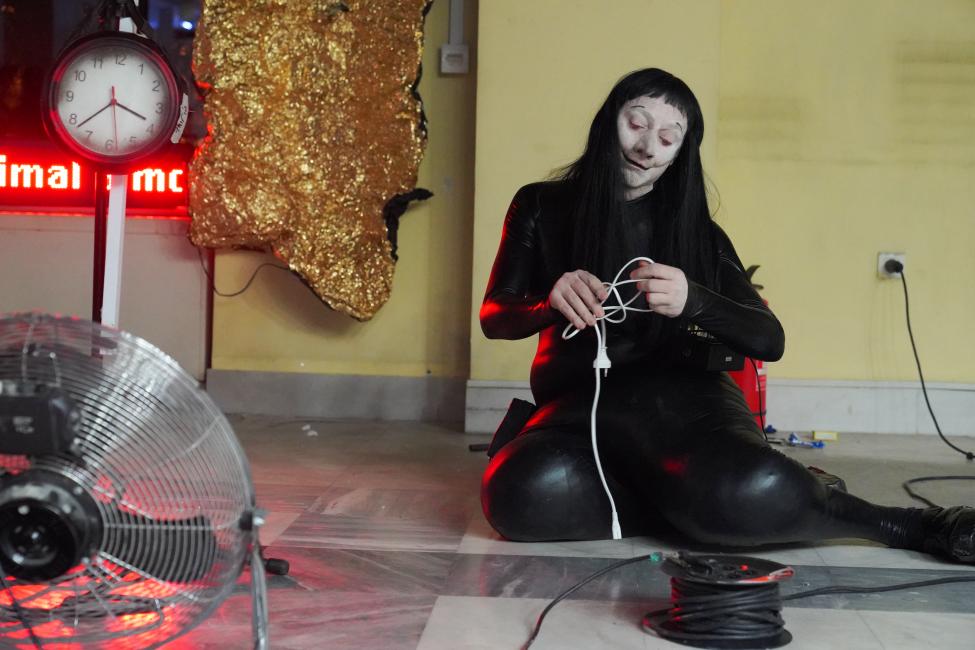 Euripides Laskaridis, thirío, 2018, 6th Athens Biennale 2018 ANTI, photo by Nysos Vasilopoulos